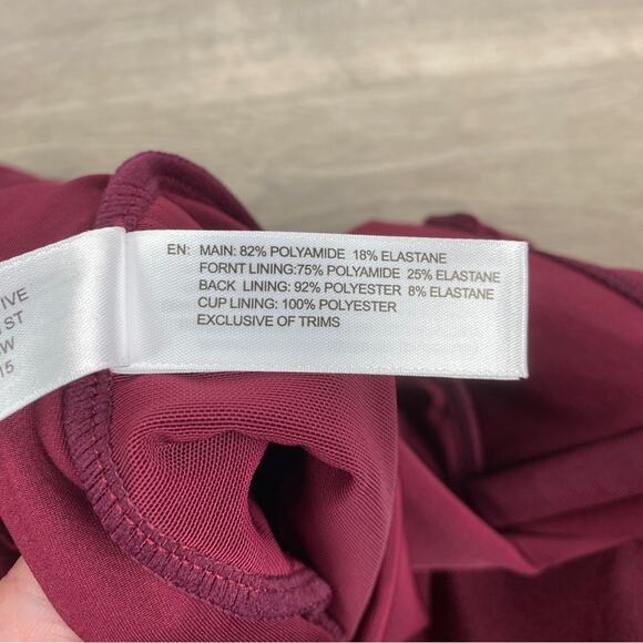 City Chic Merlot Cancun Underwire One Piece Swimsuit Sz.S(16) NWT - Picture 14 of 16